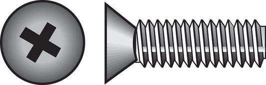HILLMAN No. 10-24 Ga. X 1-1/2 in. L Phillips Flat Head Zinc-Plated Steel Machine Screws 100 pk
