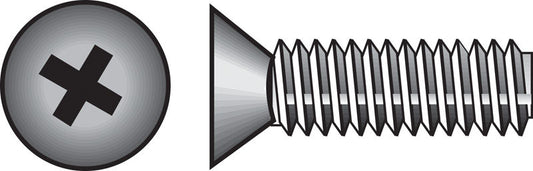 HILLMAN No. 10-24 Ga. X 3 in. L Phillips Flat Head Zinc-Plated Steel Machine Screws 100 pk