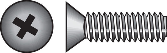 HILLMAN No. 1/4-20 Ga. X 1/2 in. L Phillips Flat Head Zinc-Plated Steel Machine Screws 100 pk
