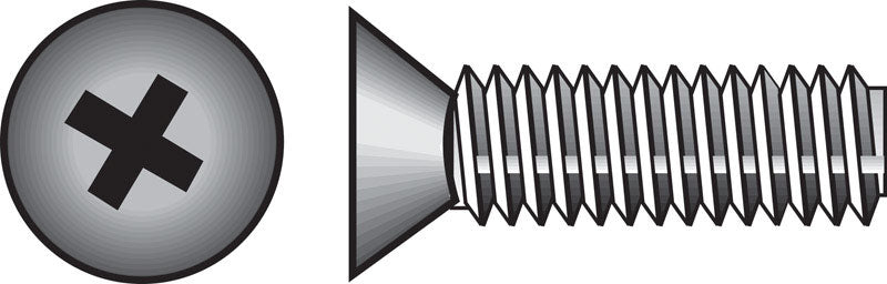 HILLMAN No. 1/4-20 Ga. X 1-1/4 in. L Phillips Flat Head Zinc-Plated Steel Machine Screws 100 pk