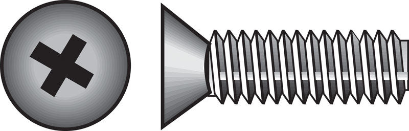 HILLMAN No. 1/4-20 Ga. X 2-1/2 in. L Phillips Flat Head Zinc-Plated Steel Machine Screws 100 pk