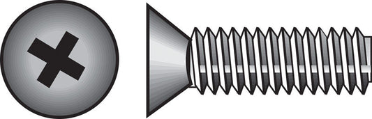 HILLMAN No. 1/4-20 Ga. X 2-1/2 in. L Phillips Flat Head Zinc-Plated Steel Machine Screws 100 pk