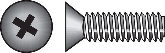 HILLMAN No. 1/4-20 Ga. X 3 in. L Phillips Flat Head Zinc-Plated Steel Machine Screws 100 pk