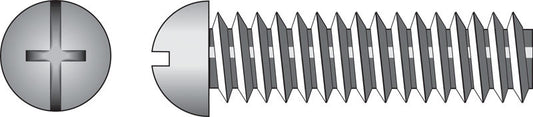 HILLMAN No. 1/4-20 Ga. X 2 in. L Combination Round Head Zinc-Plated Steel Machine Screws 100 pk