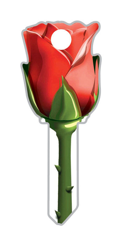 Lucky Line Key Shapes Rose House Key Blank SC1 Single For Schlage
