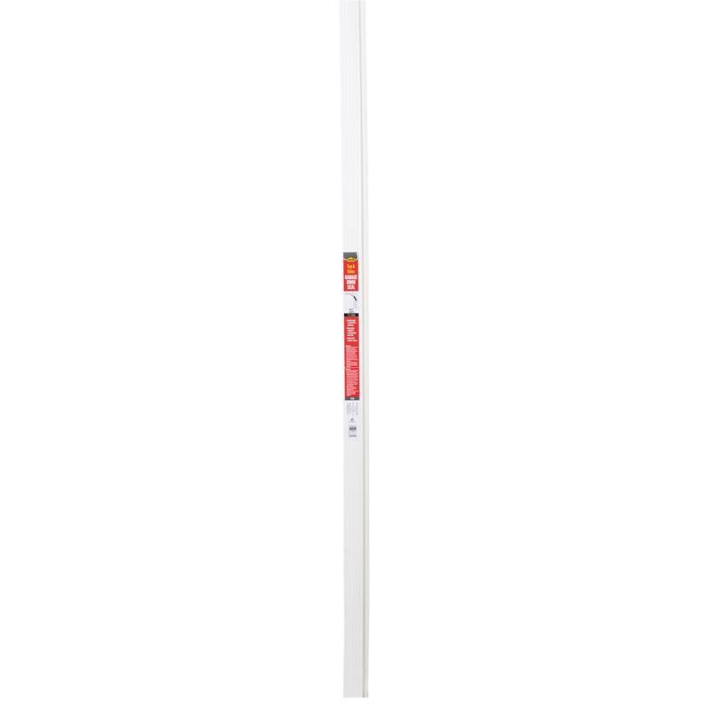 M-D BUILDING PRODUCTS White Vinyl Top & Sides Door Seal For Garage Doors 84 in. L X 0.38 in.