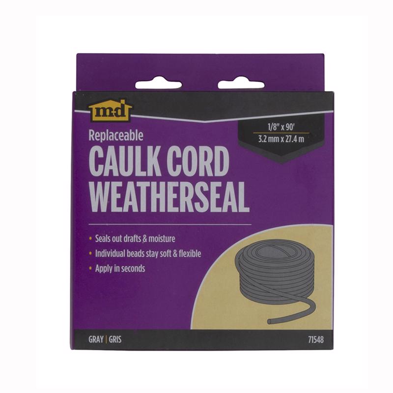 M-D BUILDING PRODUCTS Gray Foam Caulking Cord For Gaps and Openings 1080 in. L X 0.13 in.