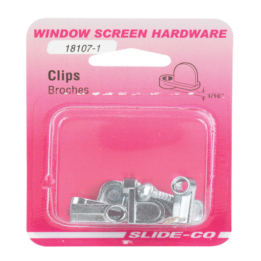 Prime-Line Mill Steel Screen Clip For 1/16 inch 1 pk