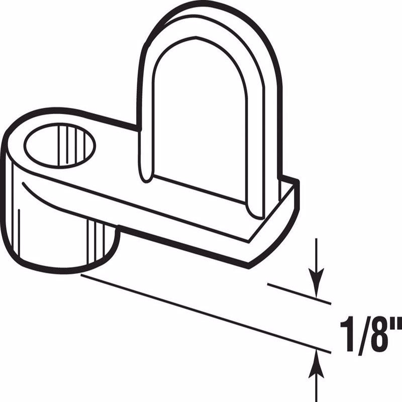 Prime-Line Mill White Aluminum Screen Clip For 1/8 12 pk