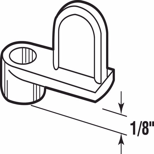 Prime-Line Mill White Aluminum Screen Clip For 1/8 12 pk