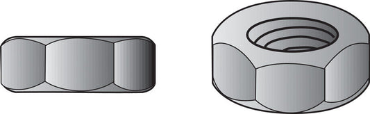 Hillman 1/4 in. Zinc-Plated Steel USS Hex Nut 1351 pk