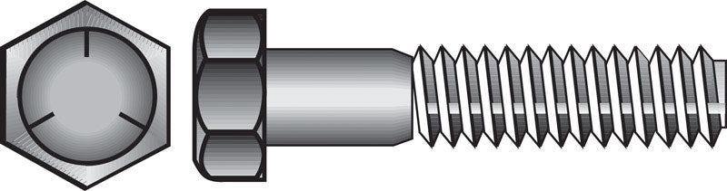 HILLMAN 1/4 in. D X 1-1/2 in. L Heat Treated Zinc Steel Hex Head Cap Screw 100 pk