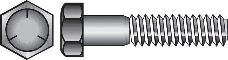 HILLMAN 5/8 in. D X 5 in. L Heat Treated Zinc Steel Hex Head Cap Screw 25 pk