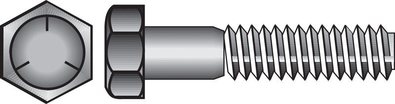 HILLMAN 5/8 in. D X 6 in. L Heat Treated Zinc Steel Hex Head Cap Screw 25 pk