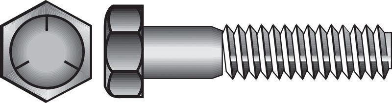 HILLMAN 3/4 in. D X 4 in. L Heat Treated Zinc Steel Hex Head Cap Screw 20 pk