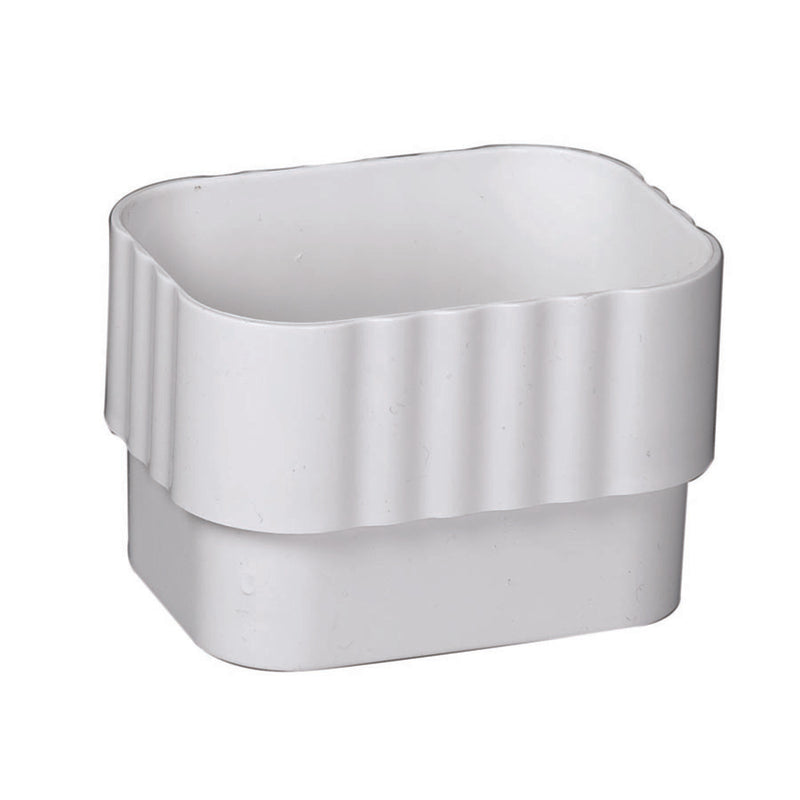 Amerimax 2.38 in. H X 3.25 in. W X 4.25 in. L White Vinyl K Downspout Connector