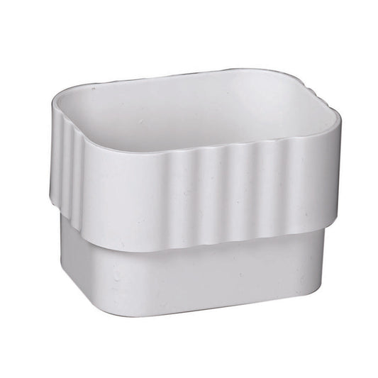 Amerimax 2.38 in. H X 3.25 in. W X 4.25 in. L White Vinyl K Downspout Connector