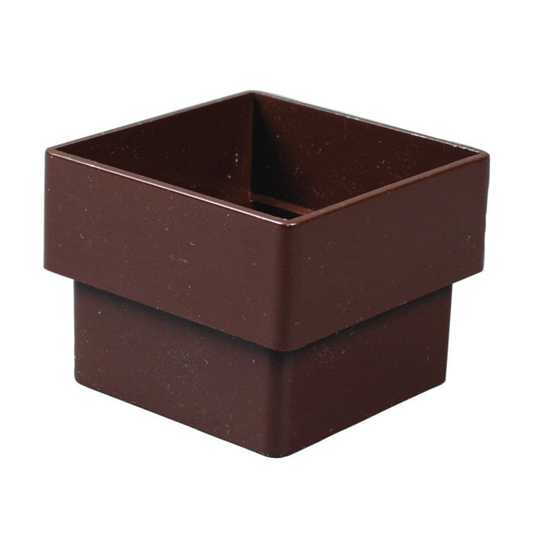 Amerimax 2.6 in. H X 2 in. W X 2 in. L Brown Vinyl U Downspout Connector