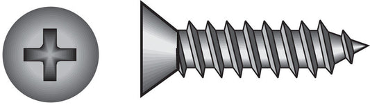 HILLMAN No. 10 Ga. X 3/4 in. L Phillips Flat Head Sheet Metal Screws 100 pk