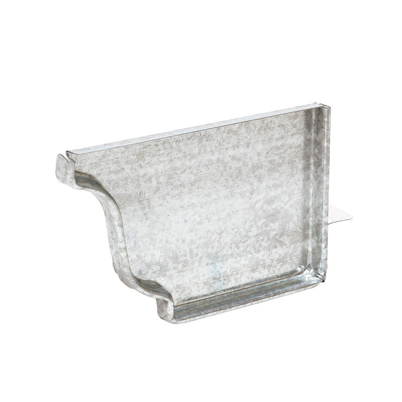 Amerimax 0.5 in. H X 3.5 in. W X 5 in. L Metallic Galvanized Steel K Right End Cap