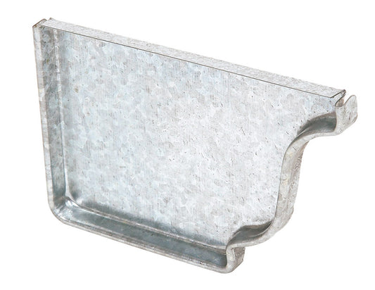 Amerimax 0.5 in. H X 3.5 in. W X 5 in. L Metallic Galvanized Steel K Left End Cap
