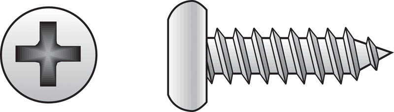 HILLMAN No. 12 Ga. X 1-1/4 in. L Phillips Pan Head Sheet Metal Screws 100 pk