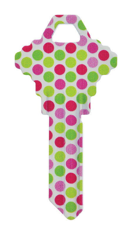 HILLMAN Wackey Polka Dots House/Office Universal Key Blank SC1 Single