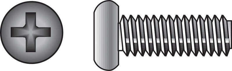 HILLMAN No. 8-32 Ga. X 3/4 in. L Phillips Pan Head Stainless Steel Machine Screws 100 pk