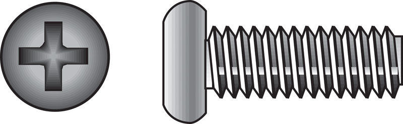 HILLMAN No. 1/4-20 Ga. X 1/2 in. L Phillips Pan Head Stainless Steel Machine Screws 100 pk