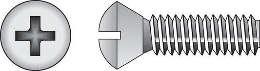 HILLMAN No. 10-24 Ga. X 2 in. L Phillips Oval Head Stainless Steel Machine Screws 100 pk