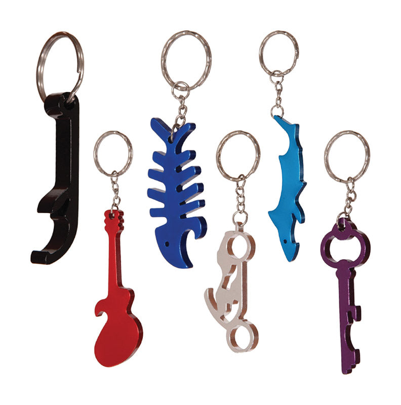 HILLMAN 1 in. D Steel Assorted Bottle Opener Keychain