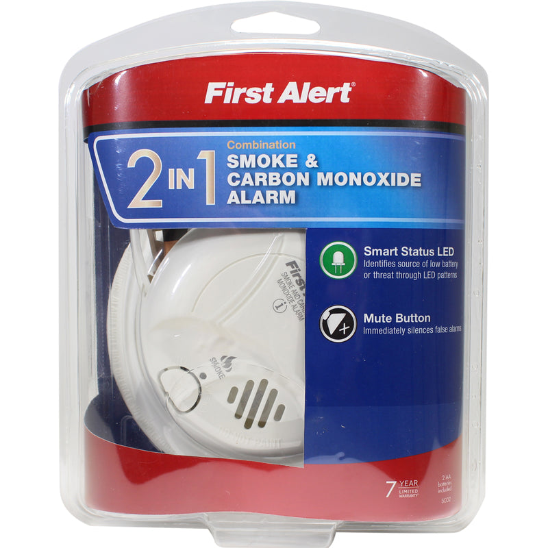 First Alert Battery-Powered Electrochemical/Ionization Smoke and Carbon Monoxide Detector 1 pk