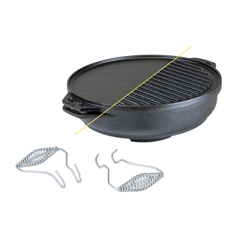 Lodge Cast Iron Multi-Pan 14 in. 6.8 qt Black