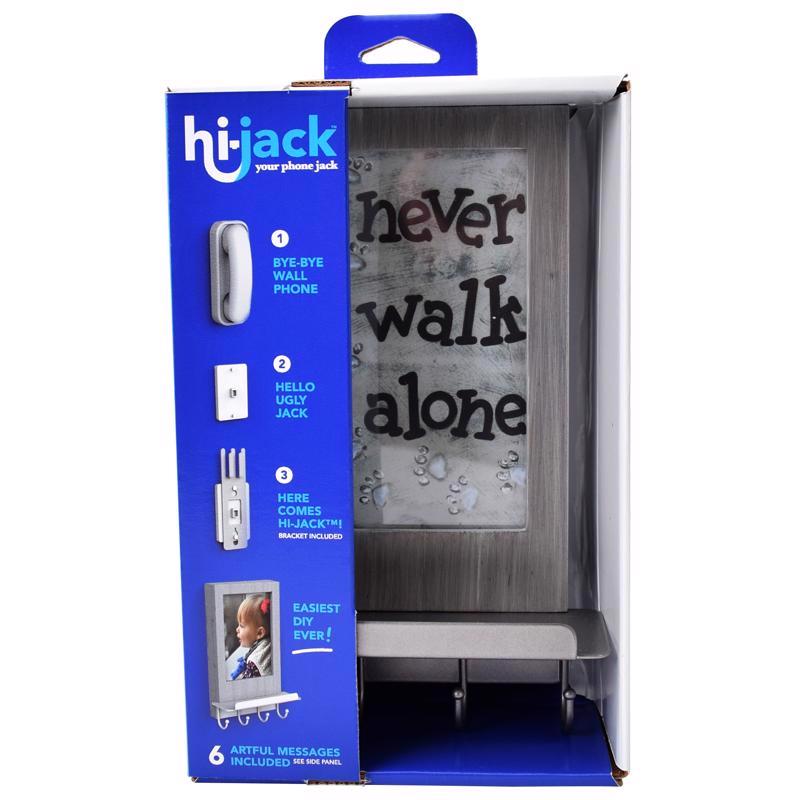 Hi-Jack 11 in. H X 6.25 in. L Gray Metal/Wood Decor/Frame/Key Holder