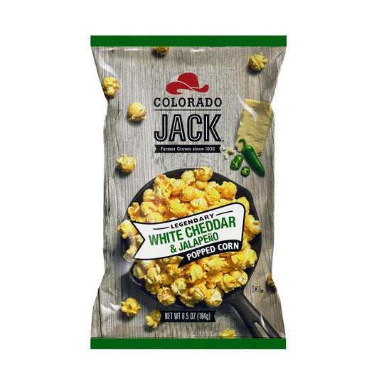 Colorado Jack Legendary White Cheddar and Jalapeno Gourmet Popcorn 6.5 oz Bagged