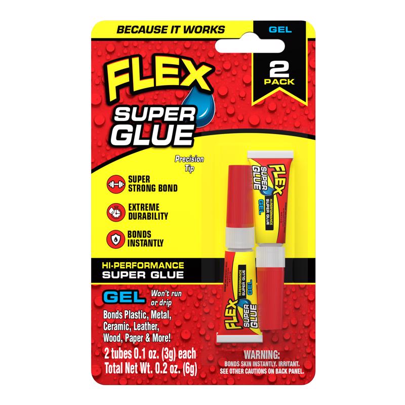 Flex Seal Family of Products Flex Super Glue High Strength Clear Super Glue 2 pk