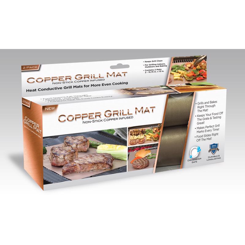 Ideavillage Plastic Grill Cooking Mat 550 Â°F 13 in. L X 7 in. W 2 pk