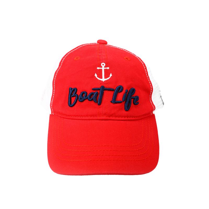 Pavilion We People Boat Life Mesh Back Cap Red One Size Fits Most