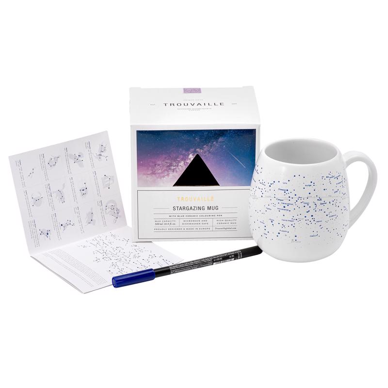 Trouvaille Global 16.9 oz White BPA Free Stargazing Mug