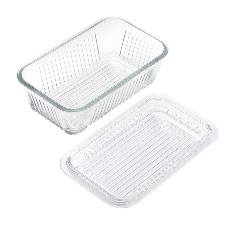 Lifetime Clear Glass Multi Function Butter Dish 1 pk