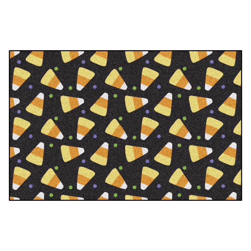 Fanmats 30 in. W X 20 in. L Multi-Color Candy Corn Rubber Door Mat