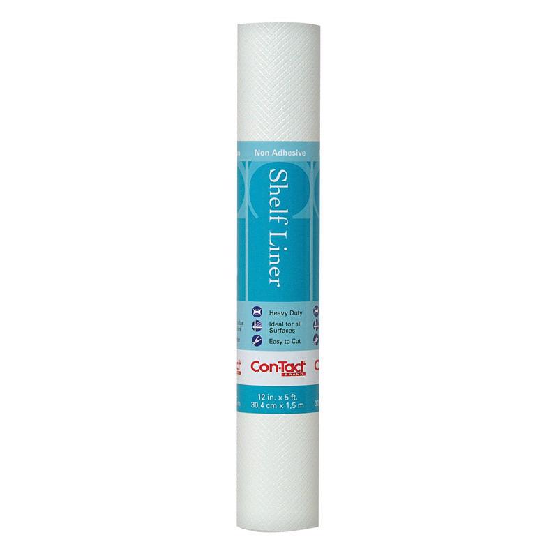 Con-Tact Simple Elegance 5 ft. L X 12 in. W White Diamonds Non-Adhesive Shelf Liner