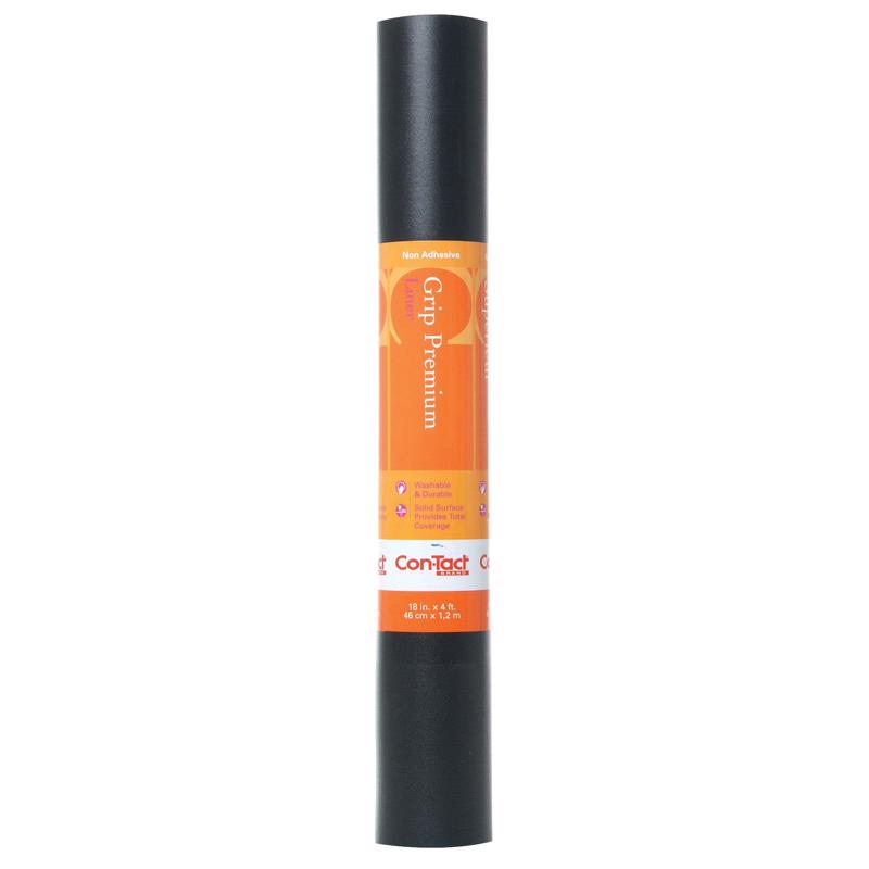 Con-Tact Grip Premium 4 ft. L X 18 in. W Black Non-Adhesive Shelf Liner