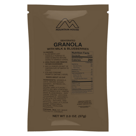 Granola with Milk & Blueberries - Military