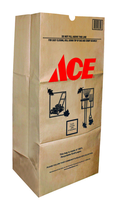 Ace  Ampac  30 gal. Lawn & Leaf Bags  Flap Tie Paper 5 pk