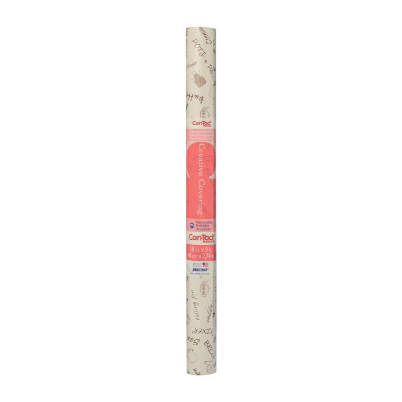 Con-Tact Creative Covering 9 ft. L X 18 in. W Bon Appetit Self-Adhesive Shelf Liner