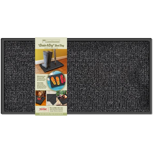 GrassWorx Drain and Dry 14 in. W X 28 in. L Black Astroturf Boot/Shoe Scraper
