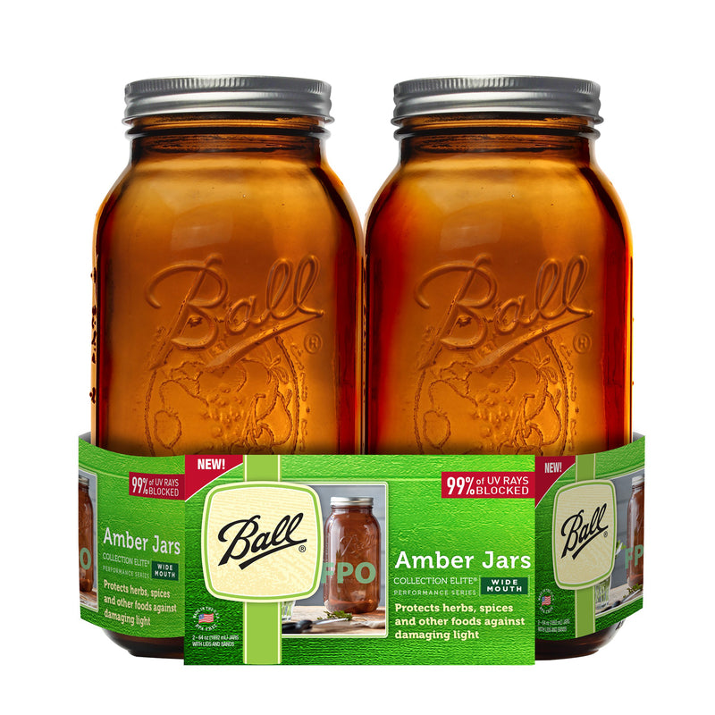 Ball Elite Wide Mouth Canning Jars 0.5 gal 2 pk
