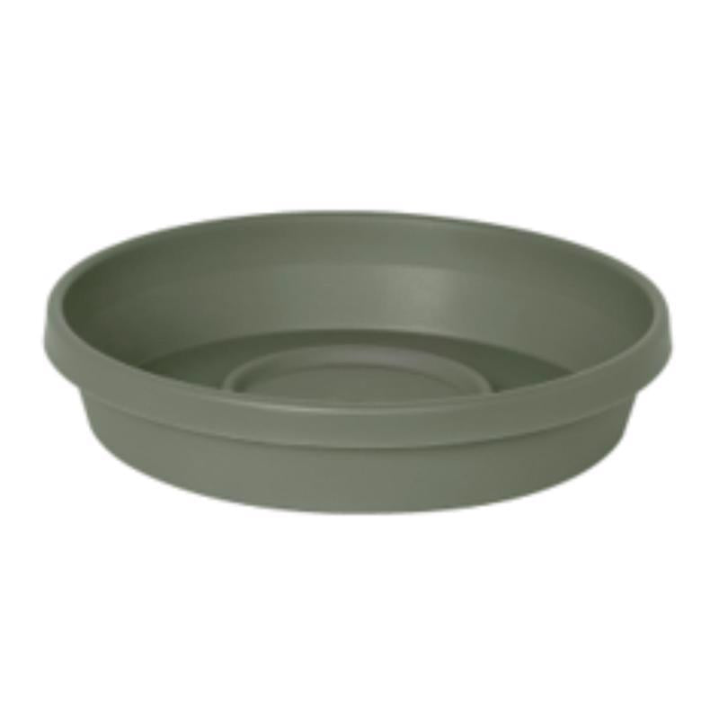 Bloem Terra 2 in. H X 9.5 in. W X 11.25 in. D Plastic Traditional Plant Saucer Green