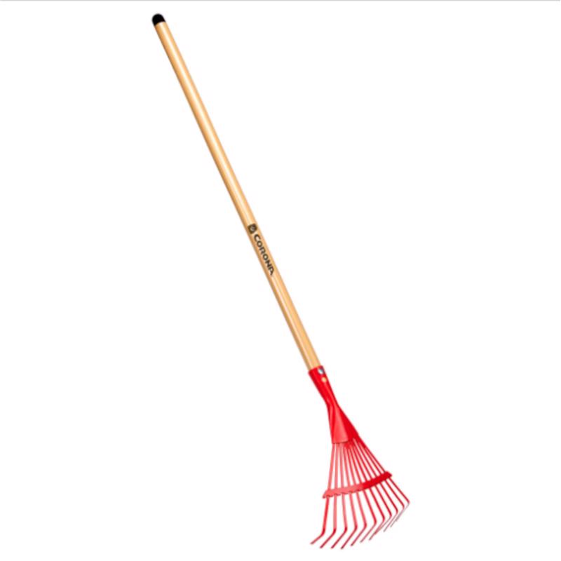 Corona 38.39 in. 11 Tine Metal Kids Rake Wood Handle